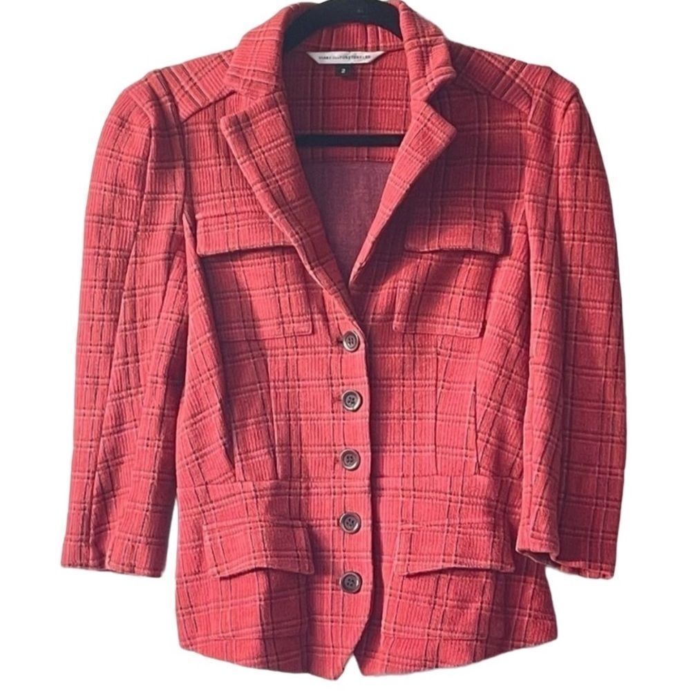 DIANE VON FURSTENBERG Plaid Vintage Blazer